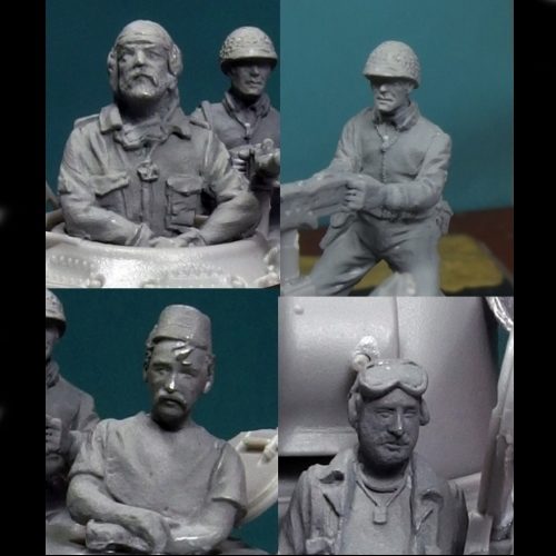 Sherman Motley crew - 28mm miniatures - Oniria Miniatures