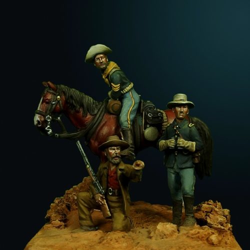 US cavalry in the plains - 28mm miniatures - Oniria Miniatures